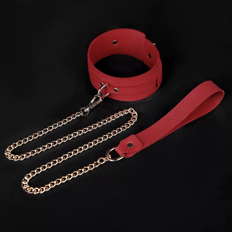 10-Piece Bondage Kit – Leather Restraint Set with Cuffs, Blindfold & Accessories