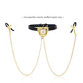 Couples’ Intimacy Training Accessories Set | Crystal Pacifier Gag | Chain Nipple Clips