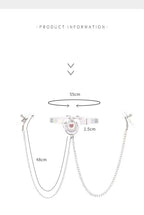 Couples’ Intimacy Training Accessories Set | Crystal Pacifier Gag | Chain Nipple Clips
