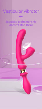 Dual-Stimulation Rabbit Vibrator – 10 Modes, Waterproof, Soft Silicone