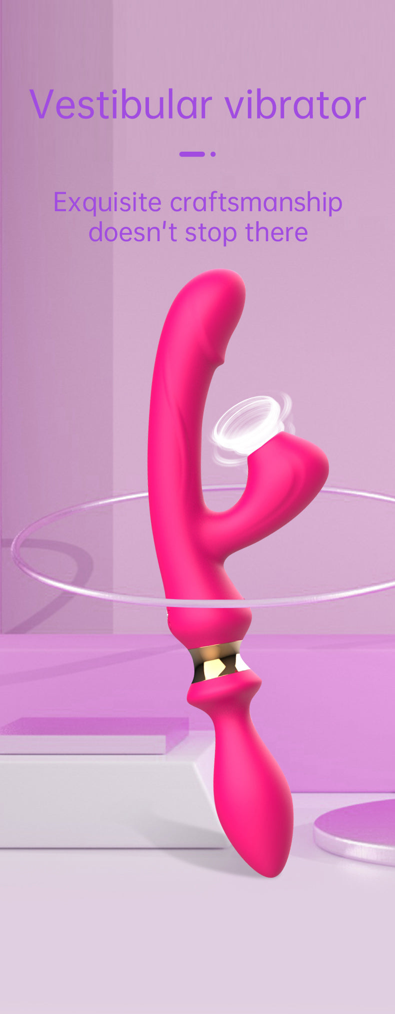 Dual-Stimulation Rabbit Vibrator – 10 Modes, Waterproof, Soft Silicone