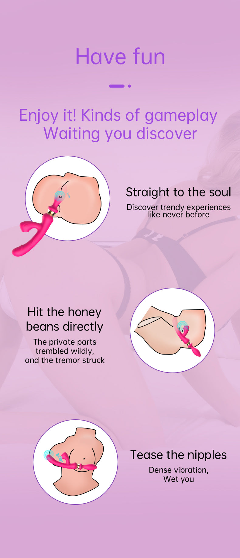 Dual-Stimulation Rabbit Vibrator – 10 Modes, Waterproof, Soft Silicone