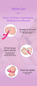 Dual-Stimulation Rabbit Vibrator – 10 Modes, Waterproof, Soft Silicone