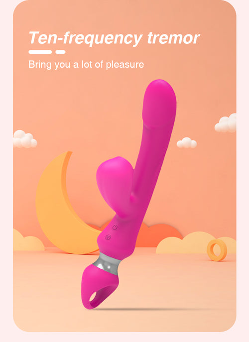 10 Modes Dual-Stimulation Rabbit Vibrator – Quiet, Waterproof, USB Rechargeable