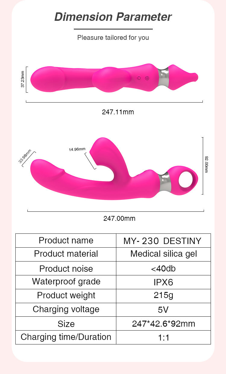 10 Modes Dual-Stimulation Rabbit Vibrator – Quiet, Waterproof, USB Rechargeable