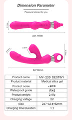 10 Modes Dual-Stimulation Rabbit Vibrator – Quiet, Waterproof, USB Rechargeable