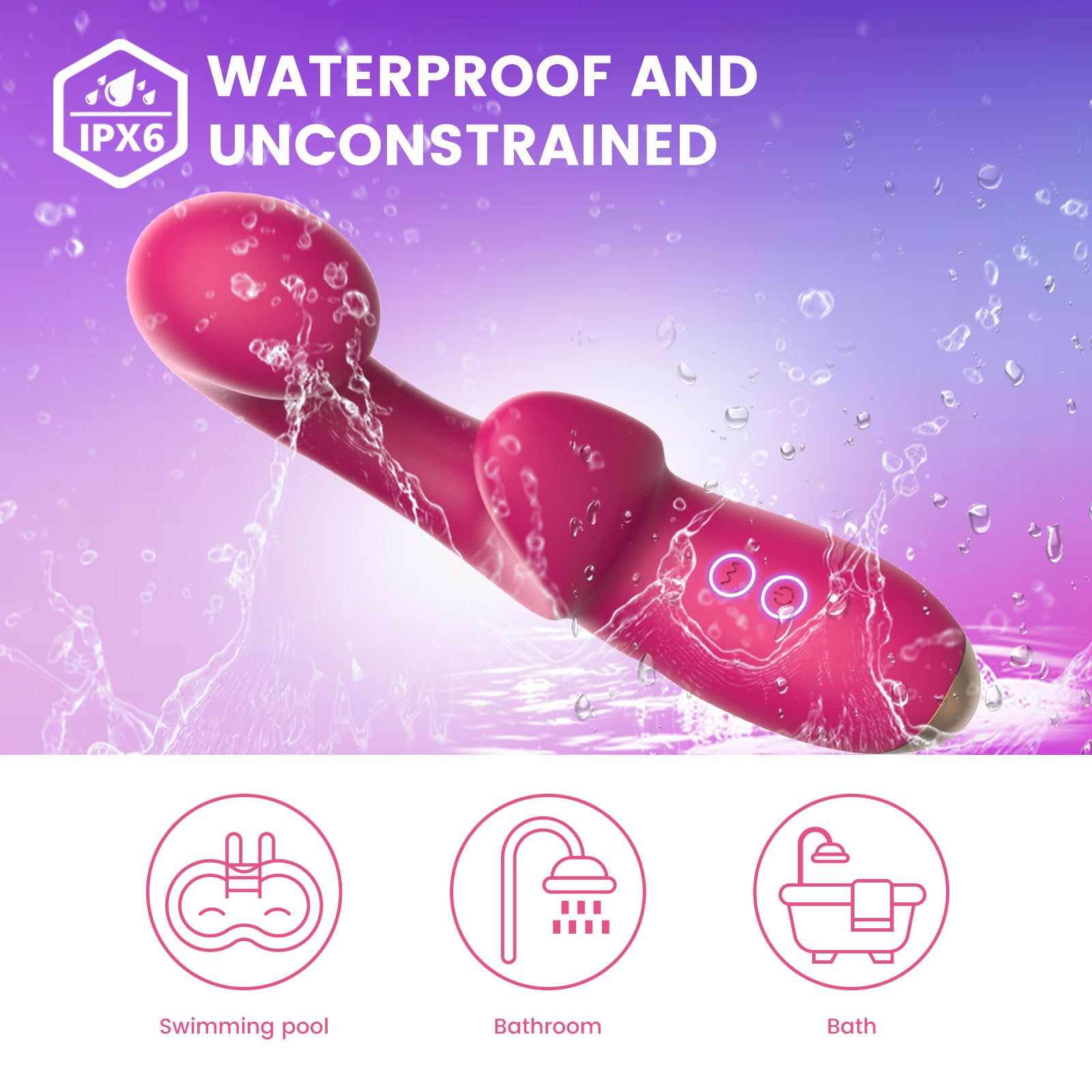 Luxury Dual Stimulation Vibrator – G-Spot & Clitoral, 10 Modes, Waterproof