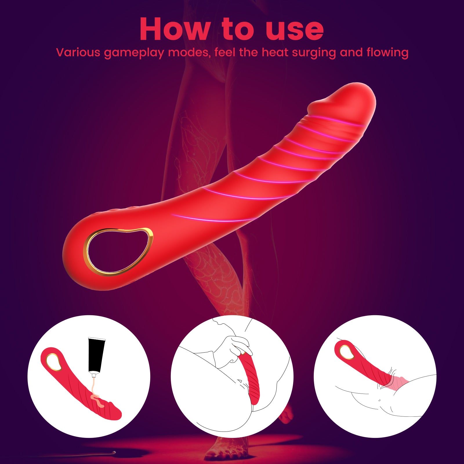 Heated Realistic Vibrator – 10 Modes, Fast Heating 38–42°C, Waterproof