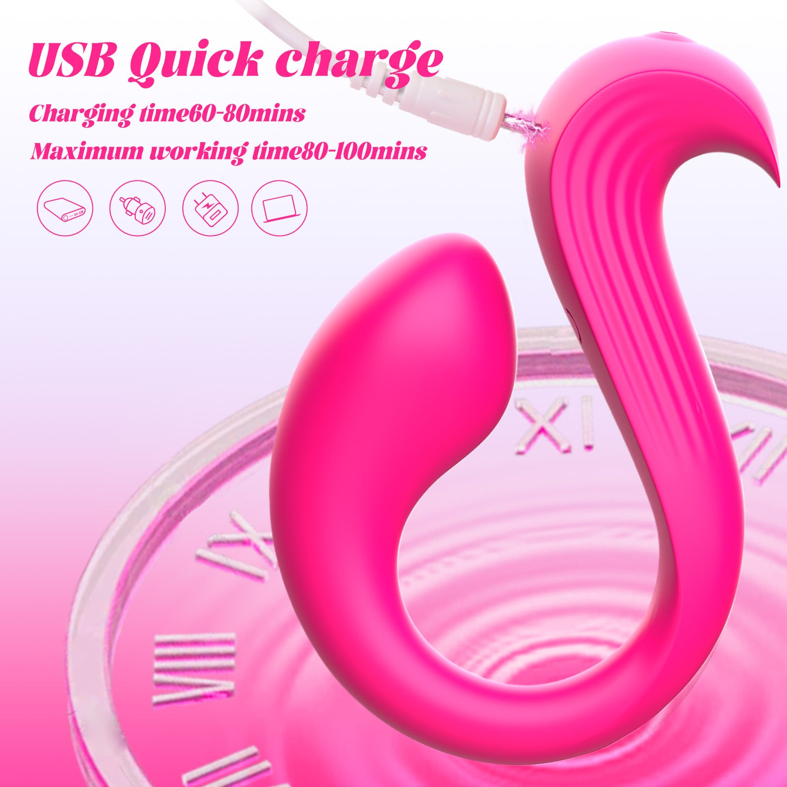 App-Control Flexible G-Spot Vibrator – Bendable Fit, 9 Modes, Waterproof
