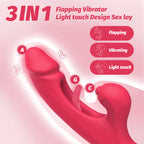 3-in-1 Rabbit Vibrator with Licking & Thrusting – 9 Modes, Waterproof, USB Rechargeable