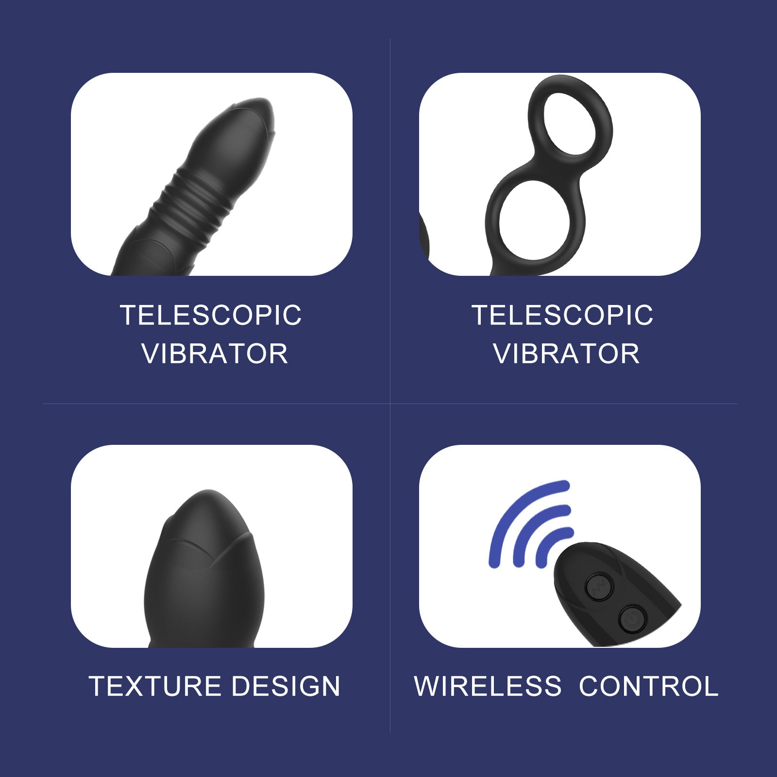 Prostate Massager with Remote – 10 Modes, Telescopic Vibration, Rechargeable, Waterproof
