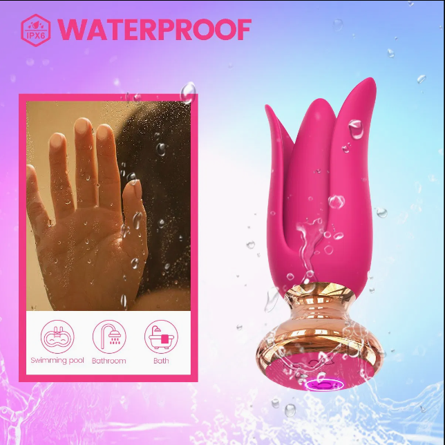 Luxury Tulip Vibrator with Remote Control – 10 Modes, Waterproof & Whisper-Quiet