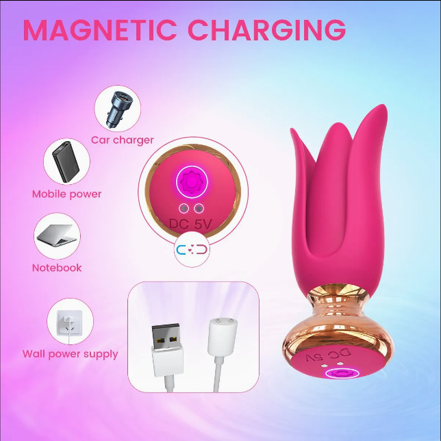 Luxury Tulip Vibrator with Remote Control – 10 Modes, Waterproof & Whisper-Quiet
