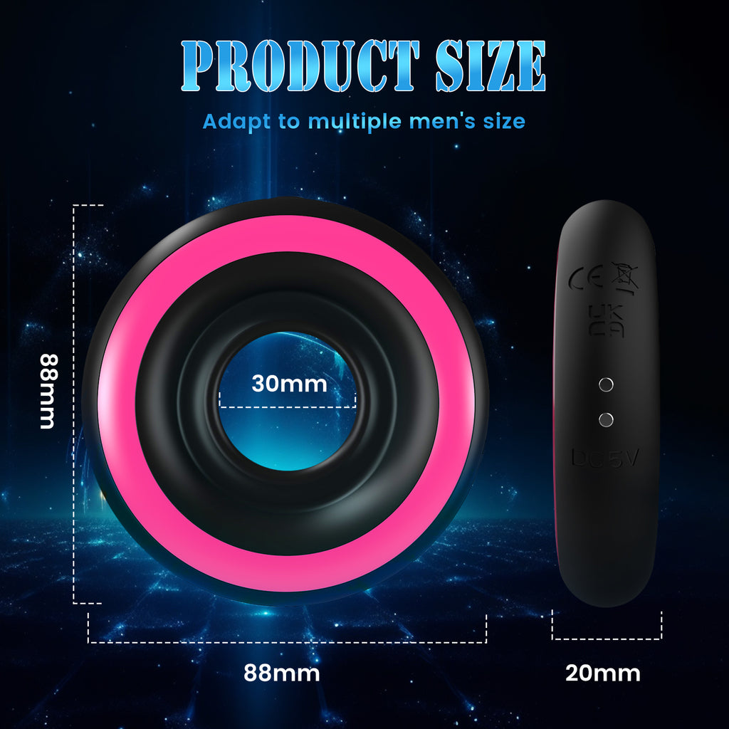 Adjustable Vibrating Cock Ring – Remote Control, 10 Modes, Waterproof Delay Enhancer