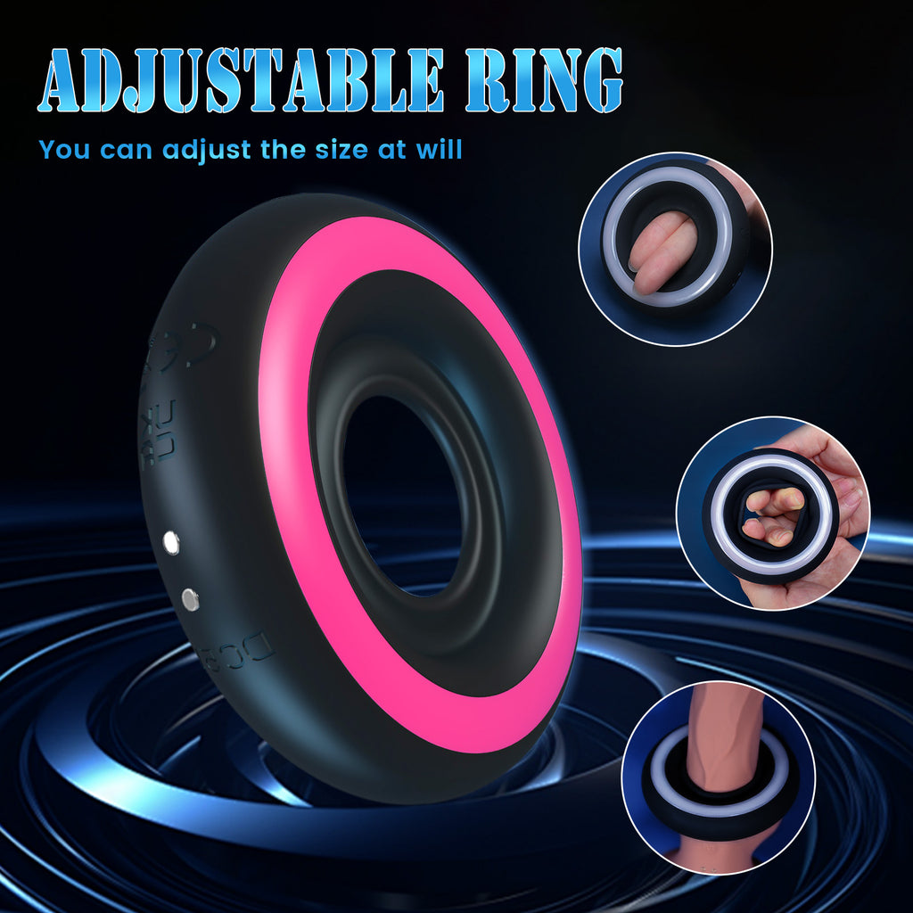 Adjustable Vibrating Cock Ring – Remote Control, 10 Modes, Waterproof Delay Enhancer
