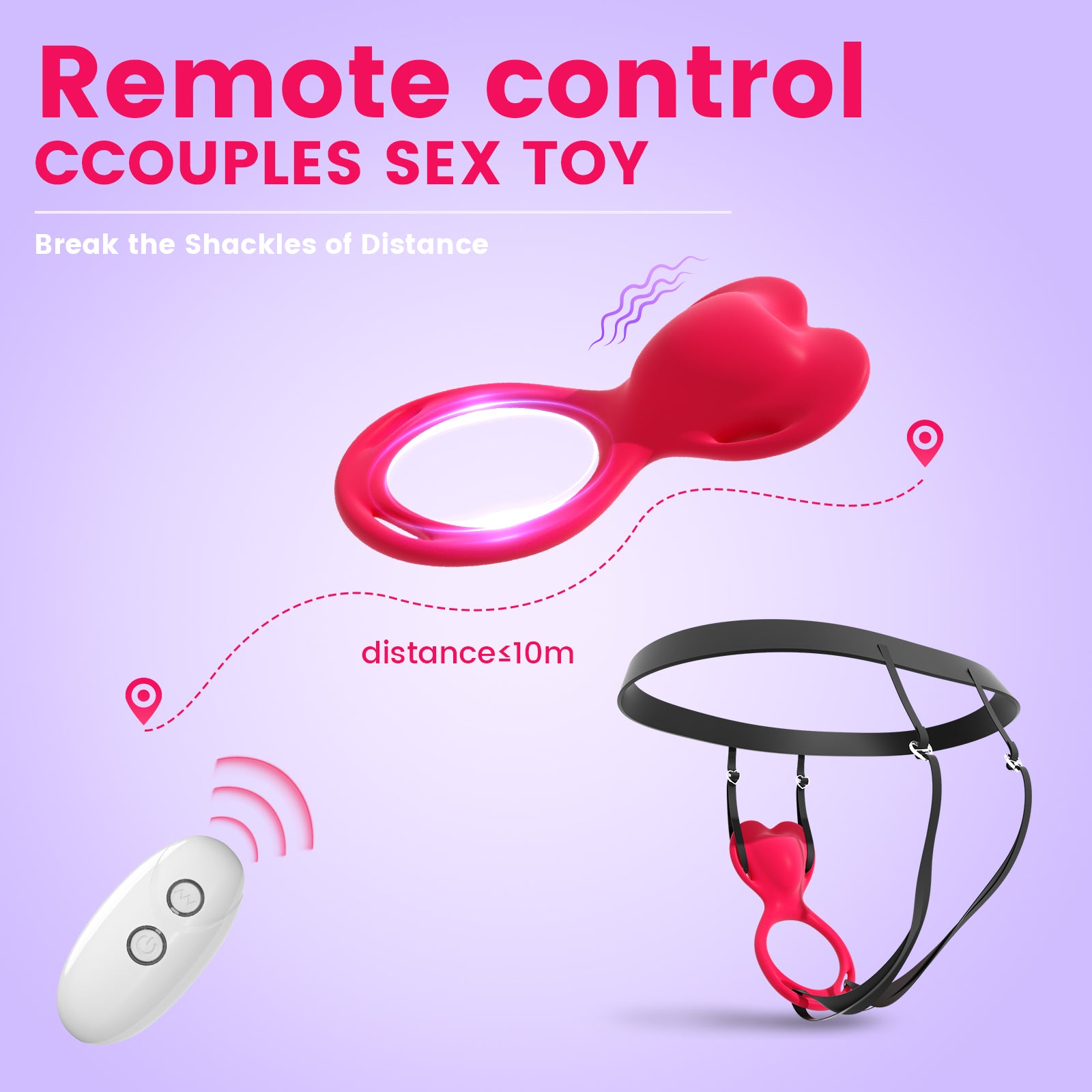Remote Control Wearable Panty Vibrator – Couples Toy, 10 Modes, Waterproof & Ultra-Quiet
