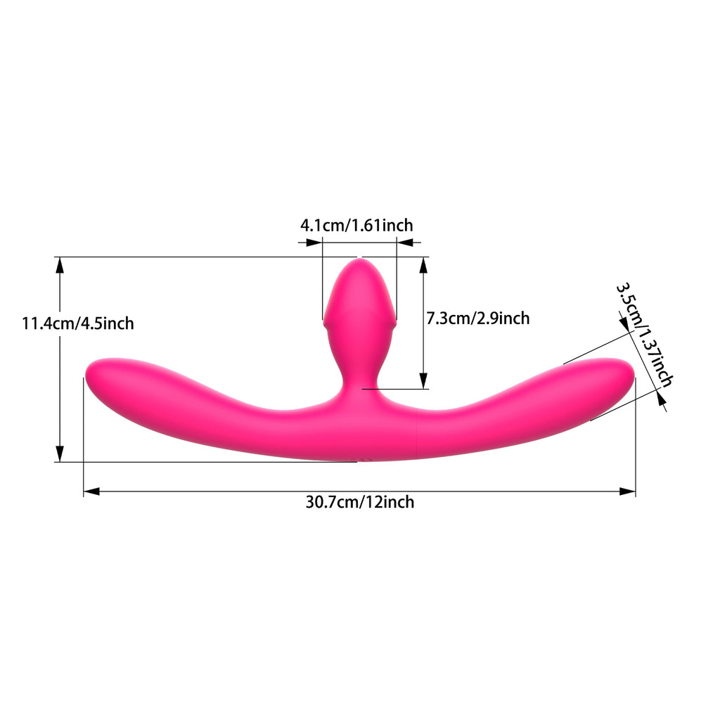 Dual-Stimulation Vibrator – 7 Modes, Remote Control, Waterproof, Soft Silicone
