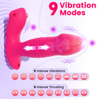 App Remote Wearable Thrusting & Vibrating Dildo – 3-in-1 Clit Stimulator, 9 Modes, Waterproof