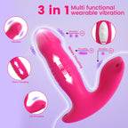 App Remote Wearable Thrusting & Vibrating Dildo – 3-in-1 Clit Stimulator, 9 Modes, Waterproof