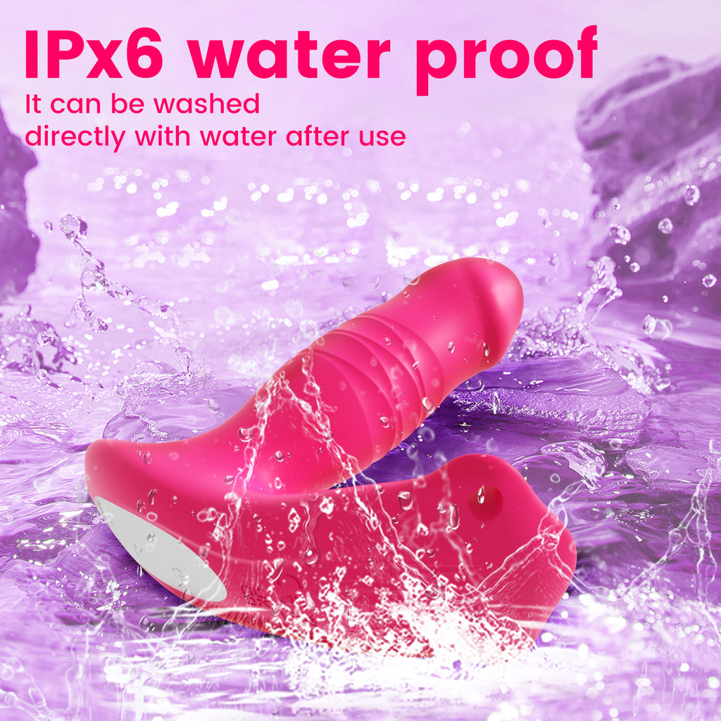 App Remote Wearable Thrusting & Vibrating Dildo – 3-in-1 Clit Stimulator, 9 Modes, Waterproof