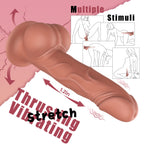 Remote Control Thrusting & Vibrating Realistic Dildo – 10 Modes, Suction Cup, Waterproof Silicone