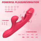 3-in-1 Rabbit Vibrator with Licking & Thrusting – 9 Modes, Waterproof, USB Rechargeable