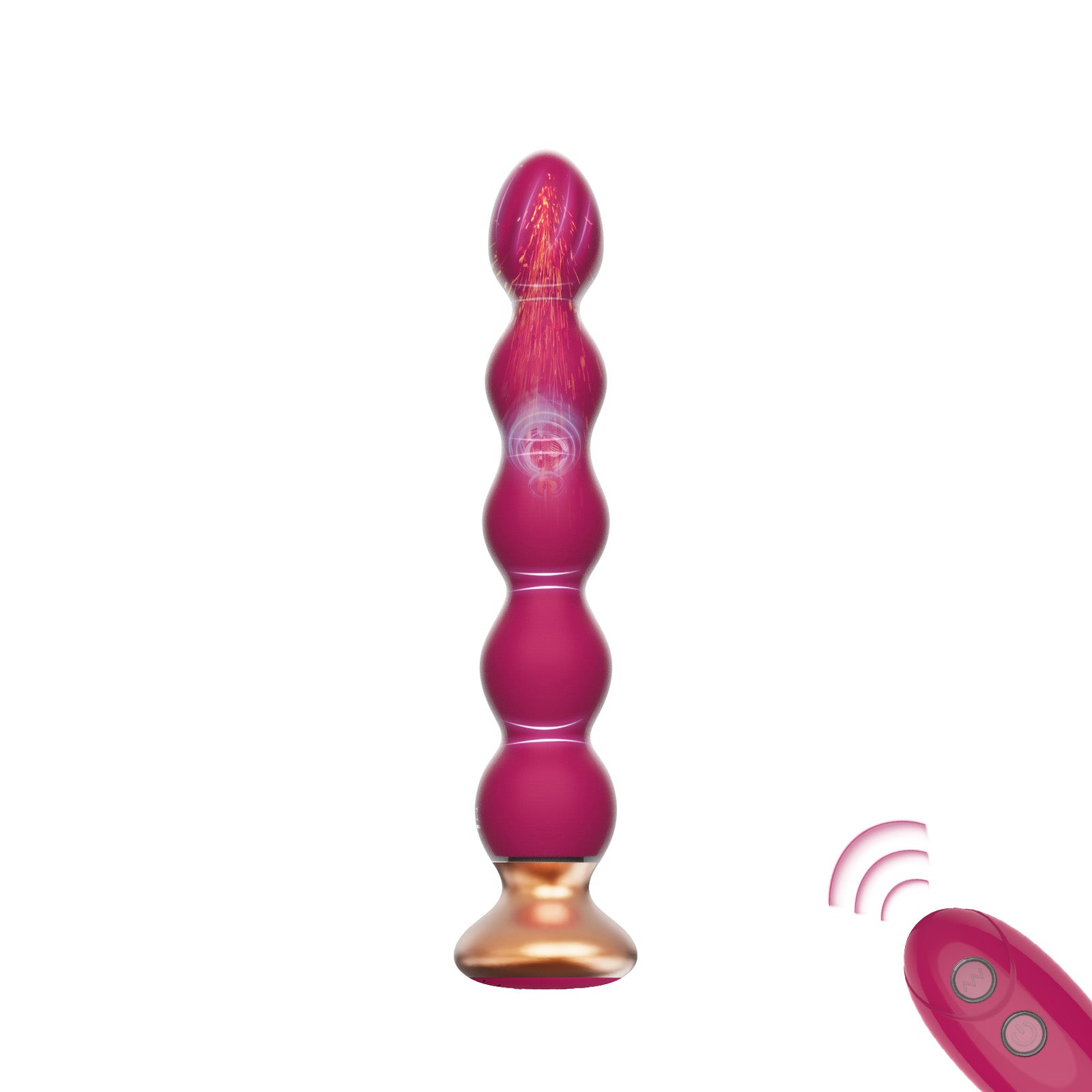 Luxury Beaded Vibrator with Remote Control – 10 Modes, Waterproof Silicone