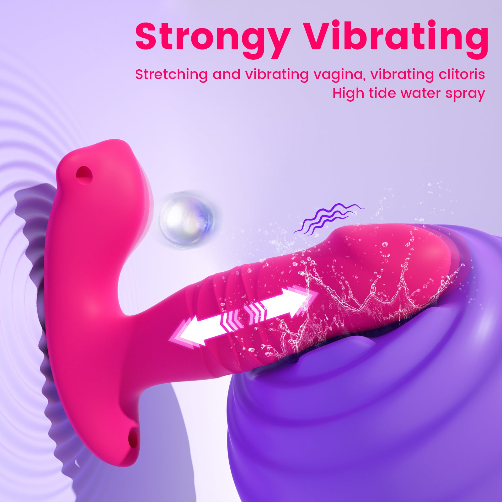 App Remote Wearable Thrusting & Vibrating Dildo – 3-in-1 Clit Stimulator, 9 Modes, Waterproof