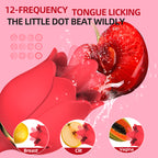 3-in-1 Dual-Action Vibrator with Tongue Licking, Thrusting & Vibration – Independent Controls