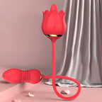 3-in-1 Dual-Action Vibrator with Tongue Licking, Thrusting & Vibration – Independent Controls