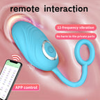 App-Controlled Vibrating Egg with Tail | 12 Modes, Remote Play, Waterproof, Body-Safe Silicone