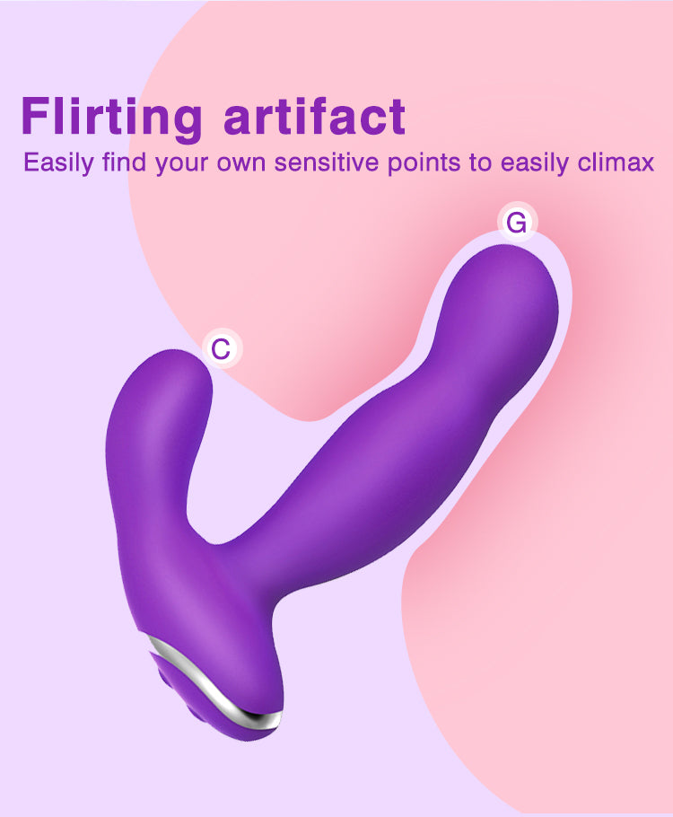 G-Spot Vibrator with Clitoral Stimulator – 8 Vibration Modes, Dual Stimulation