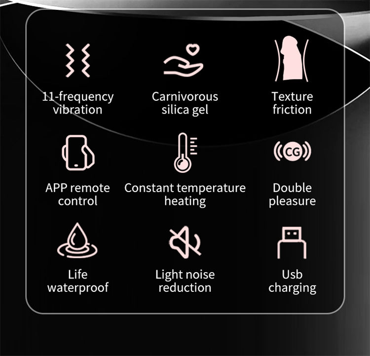 Heated Dual Stimulation Vibrator with Suction Base & App Control