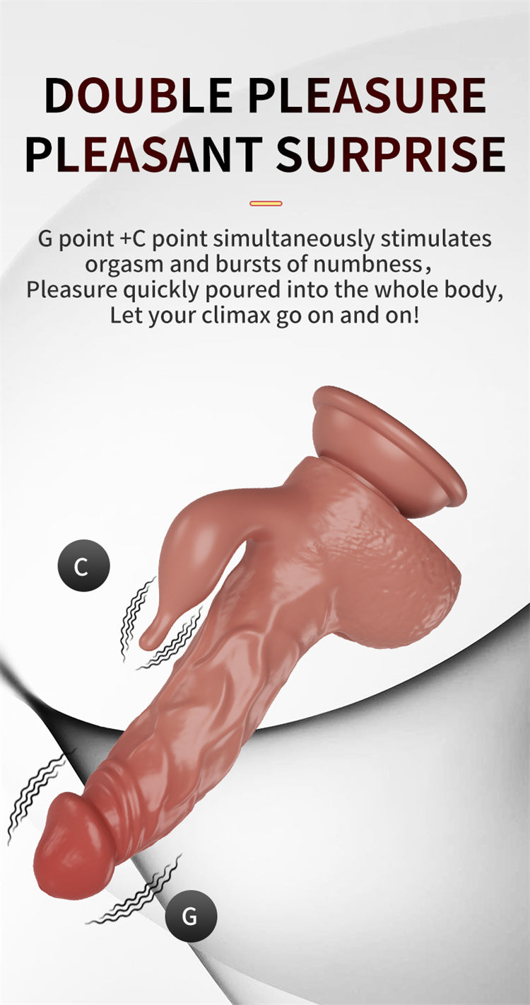 Heated Dual Stimulation Vibrator with Suction Base & App Control