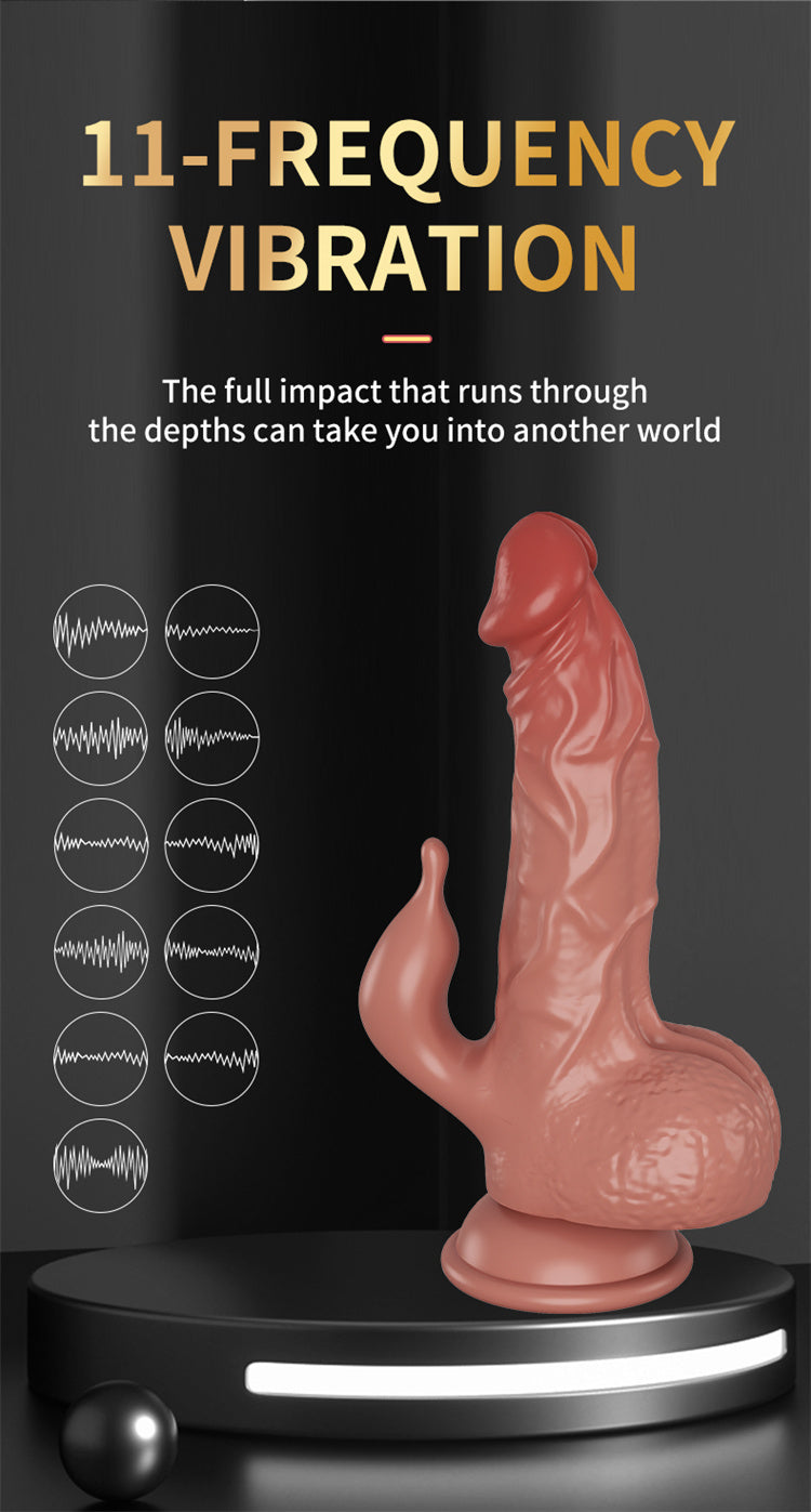 Heated Dual Stimulation Vibrator with Suction Base & App Control