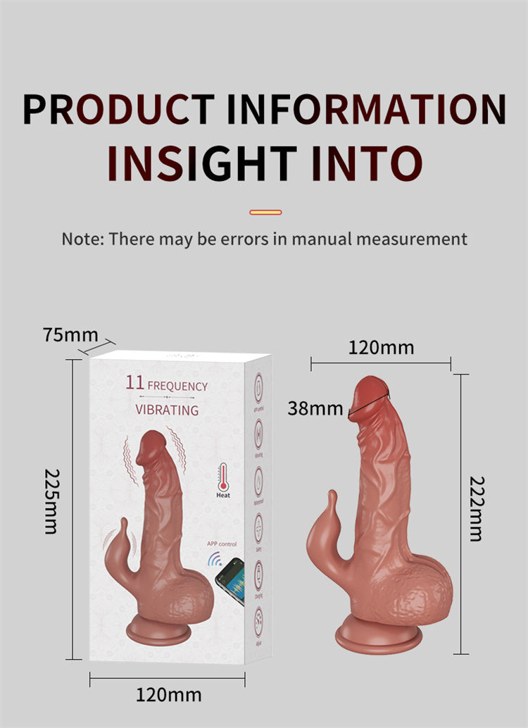 Heated Dual Stimulation Vibrator with Suction Base & App Control