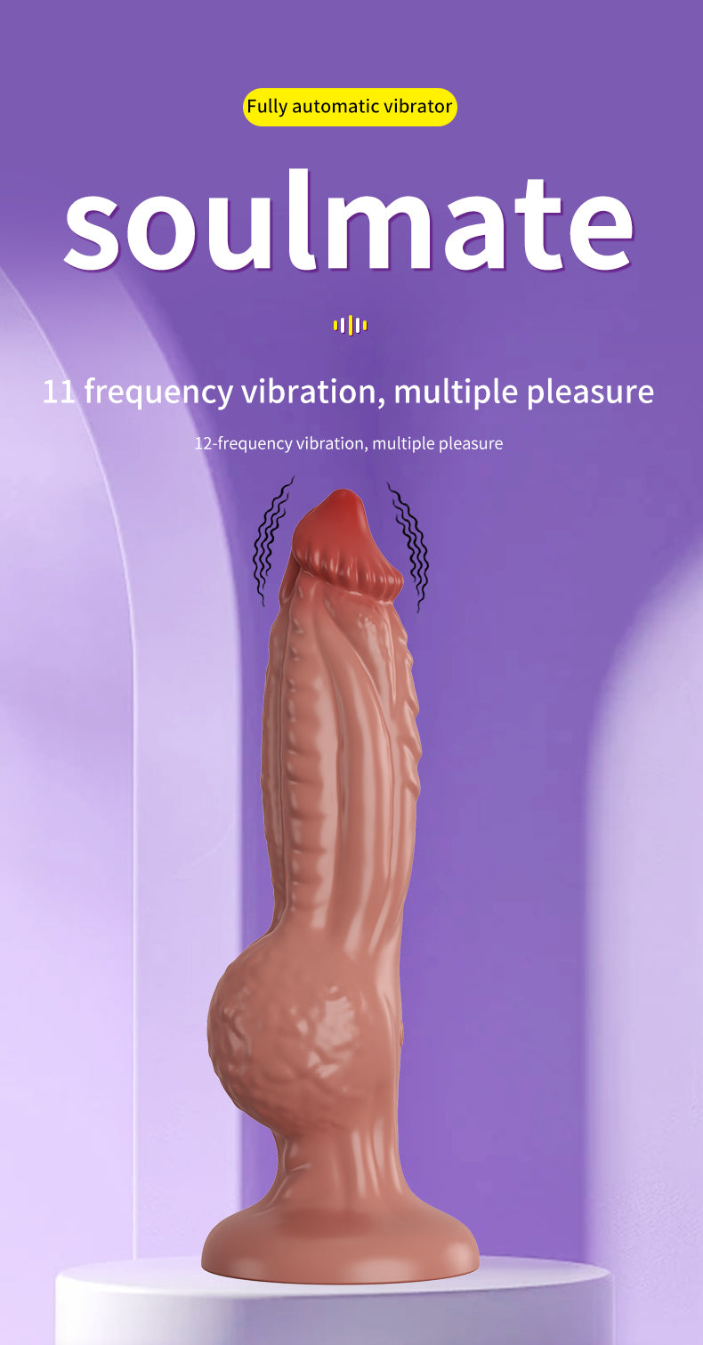 App-Control Vibrating Realistic Dildo with Suction Base & Heating – 11 Modes, USB Rechargeable