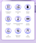 App-Control Vibrating Realistic Dildo with Suction Base & Heating – 11 Modes, USB Rechargeable