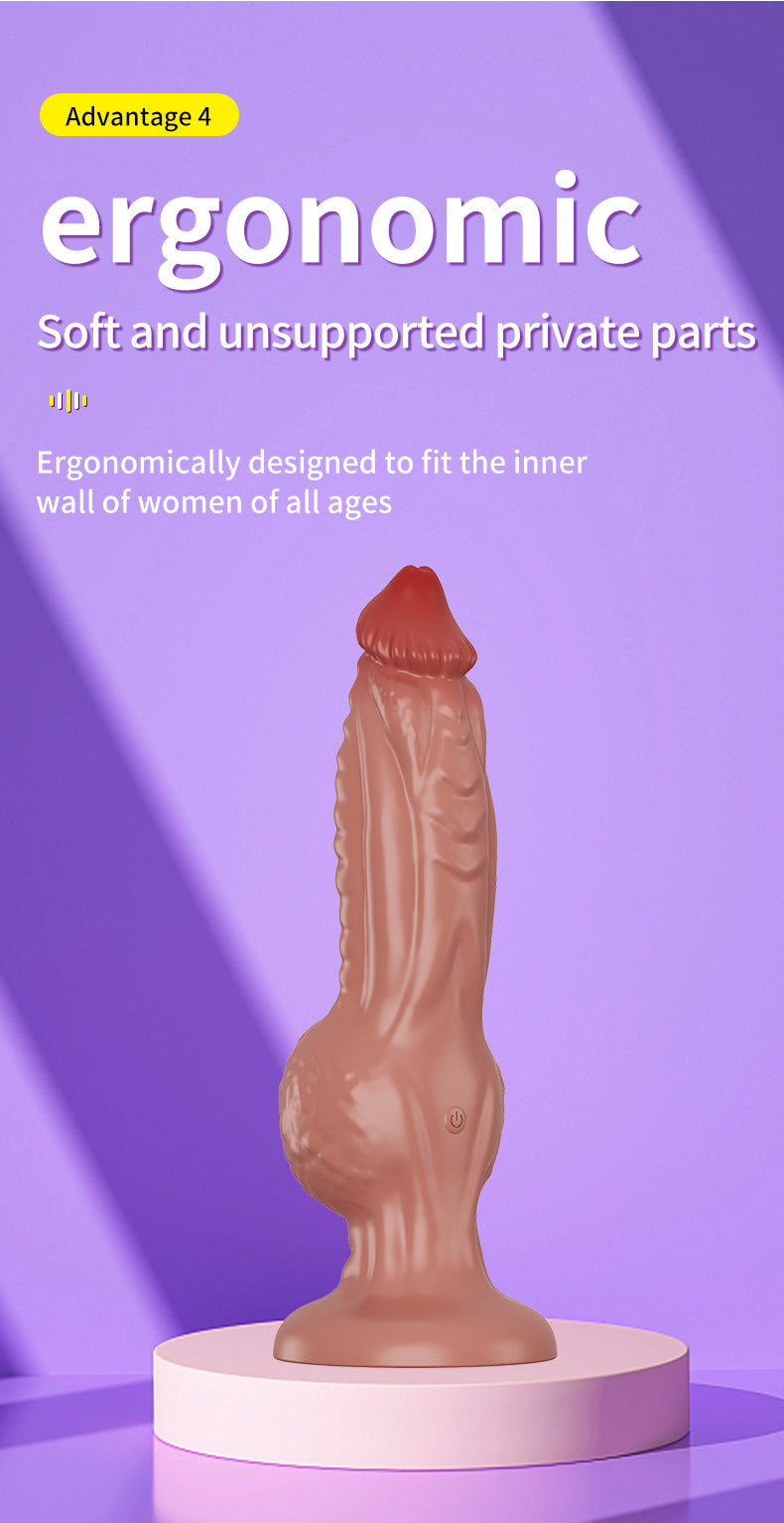 App-Control Vibrating Realistic Dildo with Suction Base & Heating – 11 Modes, USB Rechargeable