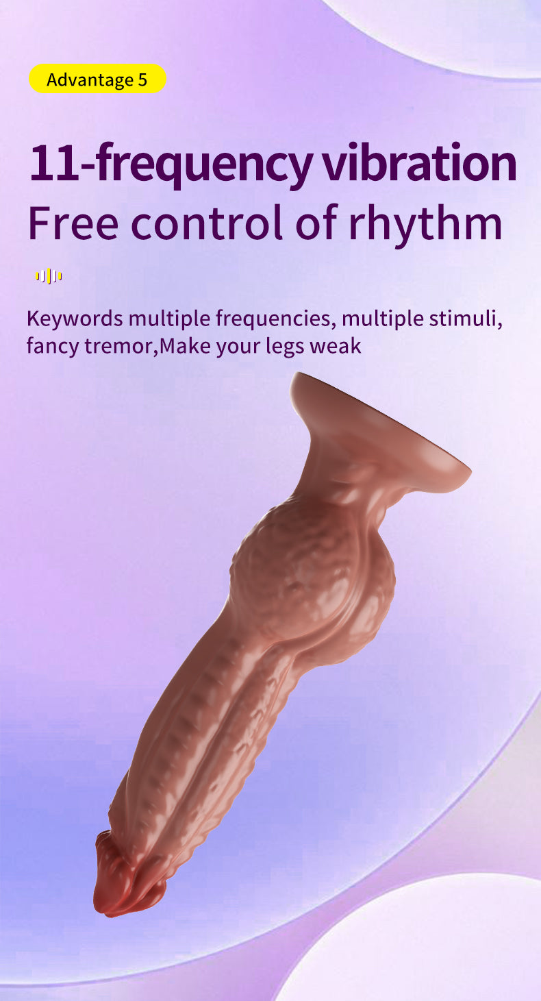 App-Control Vibrating Realistic Dildo with Suction Base & Heating – 11 Modes, USB Rechargeable