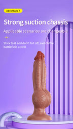 App-Control Vibrating Realistic Dildo with Suction Base & Heating – 11 Modes, USB Rechargeable