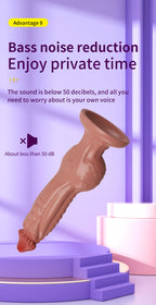App-Control Vibrating Realistic Dildo with Suction Base & Heating – 11 Modes, USB Rechargeable