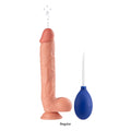 Realistic Dildo with Squeeze Pump Feature – Textured, Soft Silicone, 10.2 Inch