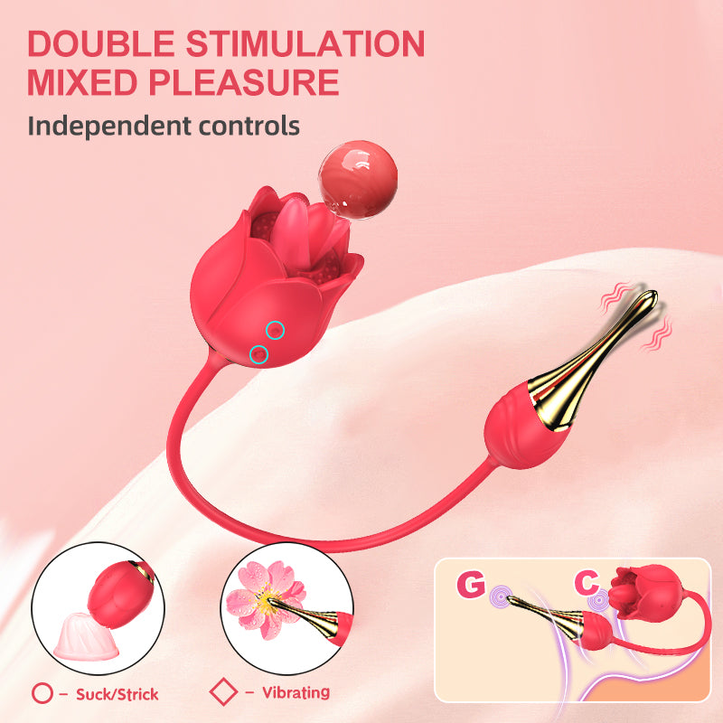 Rose Dual Stimulation Vibrator