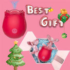 Rose Suction Vibrator  – 10 Modes, Waterproof, Magnetic Charging