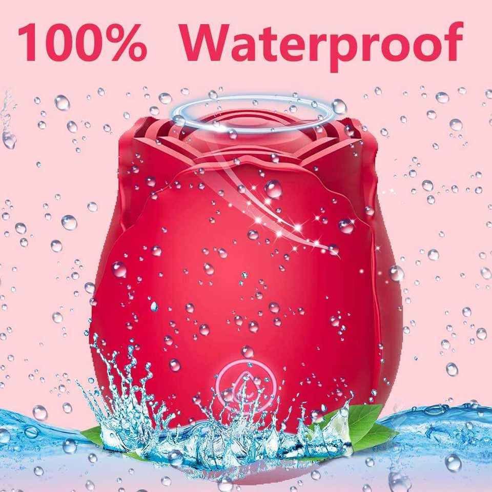 Rose Suction Vibrator  – 10 Modes, Waterproof, Magnetic Charging