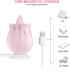 Rose Tongue Licking Vibrator with 10 Modes – Waterproof Silicone Massager