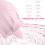 Rose Tongue Licking Vibrator with 10 Modes – Waterproof Silicone Massager