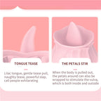 Rose Tongue Licking Vibrator with 10 Modes – Waterproof Silicone Massager