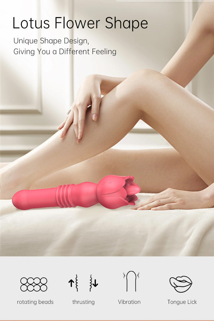 Rose Thrusting, Rotating Beads & Vibrating Massager